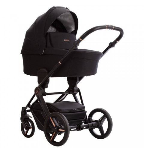 Bebetto Monti - wózek wielofunkcyjny, zestaw 2w1 z opcją 3w1, 4w1 | 02 Black Stella